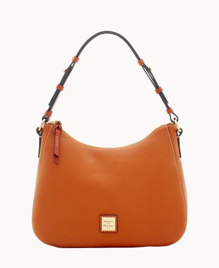 Dooney Pebble Grain Kiley Hobo Caramel ID-GsZ69ixq - Click Image to Close