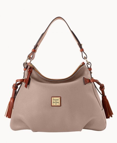 Dooney Pebble Grain Hobo Taupe ID-hLDWK51I - Click Image to Close