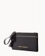 Dooney Ostrich Double Zip Wristlet Black Black ID-2sB16icf