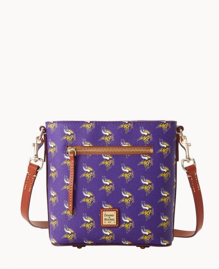 Dooney NFL Vikings Small Zip Crossbody VIKINGS ID-jxZCiFM1 - Click Image to Close