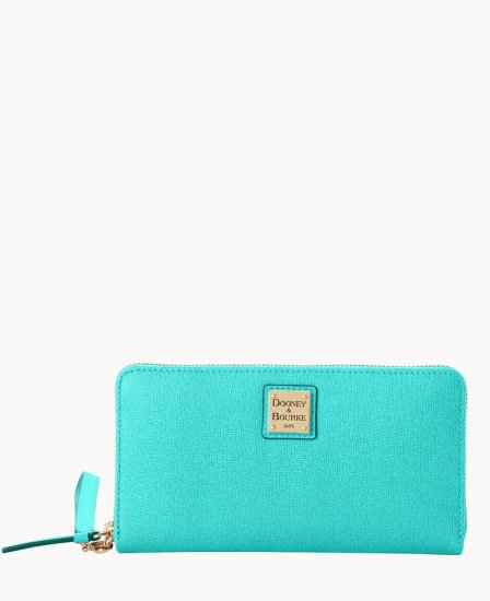 Dooney Saffiano Large Zip Around Wristlet Mint ID-EfsoIYHq - Click Image to Close