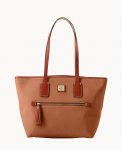 Dooney Pebble Grain Small Tote Caramel ID-cYUg2ecp