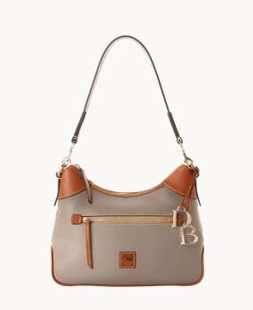 Dooney Pebble Grain Hobo Taupe ID-MlunJ5zm