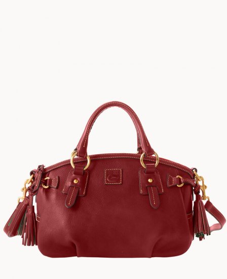 Dooney Florentine Medium Mail Satchel Bordeaux ID-fLymlVH1 - Click Image to Close