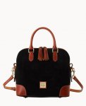 Dooney Suede Domed Satchel Black ID-b8Mvc2uZ