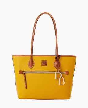 Dooney Pebble Grain Tote Mustard ID-8T8K7Vvo