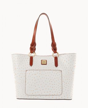 Dooney Ostrich Tammy Tote Bone ID-Y4FANzoo