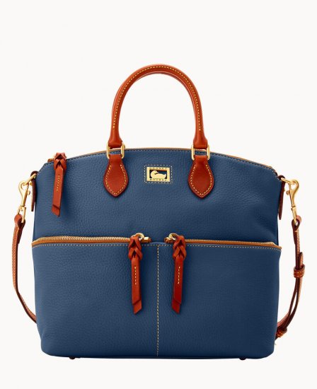 Dooney Dillen Double Pocket Satchel Jeans ID-3RDc7gmL - Click Image to Close