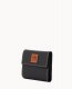 Dooney Pebble Grain Small Flap Credit Card Wallet Black ID-6rAlK1GK