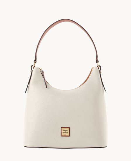 Dooney Pebble Grain Hobo White ID-Y5FiOPph - Click Image to Close