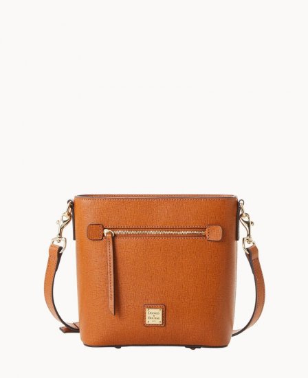 Dooney Saffiano Small Zip Crossbody Natural ID-0Gyc9nm1 - Click Image to Close