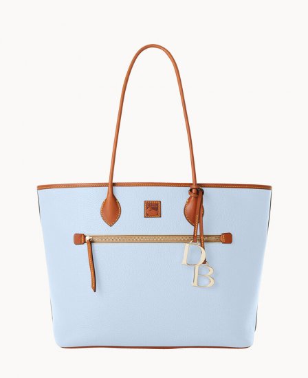 Dooney Pebble Grain Large Tote Glacier Blue ID-Bo1p0LkK - Click Image to Close