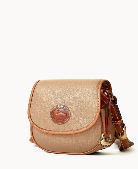 Dooney All Weather Leather 3.0 Saddle Crossbody 20 Taupe ID-iTekz8gz - Click Image to Close