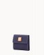 Dooney Pebble Grain Small Flap Credit Card Wallet Midnight Blue ID-PDknlEyb