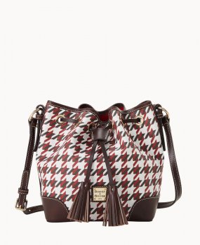 Dooney Houndstooth Crossbody Drawstring Brick ID-N4jTyh1a