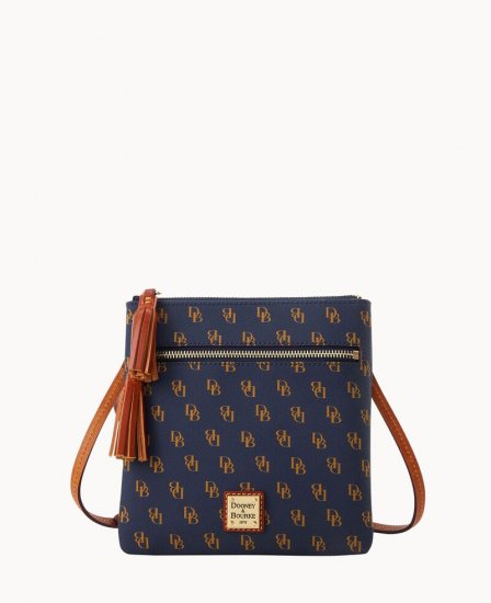 Dooney Gretta Double Zip Tassel Crossbody Navy ID-zaJd2mMa - Click Image to Close