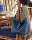 Dooney Pebble Grain Small Logo Lock Sac Glacier Blue ID-flOC7hT1