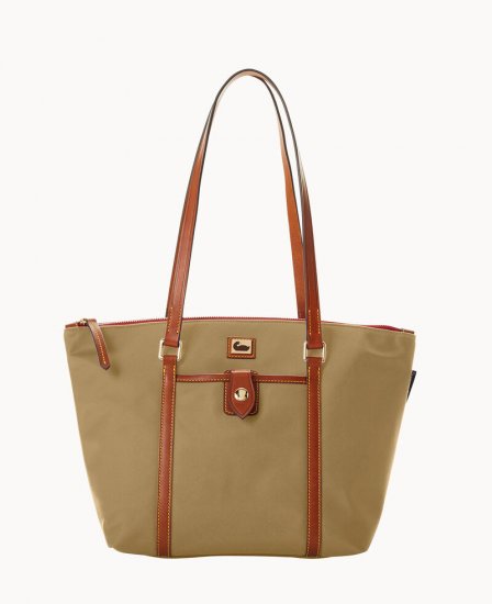 Dooney Wayfarer Zip Tote Taupe ID-BP91zsN2 - Click Image to Close