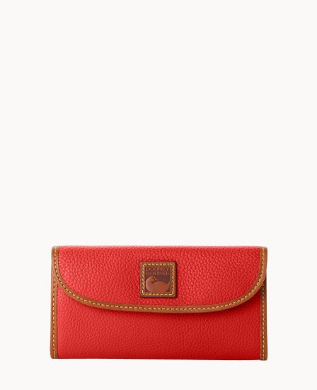 Dooney Pebble Grain Continental Clutch Red ID-ryRR044w - Click Image to Close