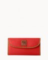 Dooney Pebble Grain Continental Clutch Red ID-ryRR044w