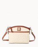 Dooney Ostrich Domed Crossbody Bone ID-YiN9eUVr