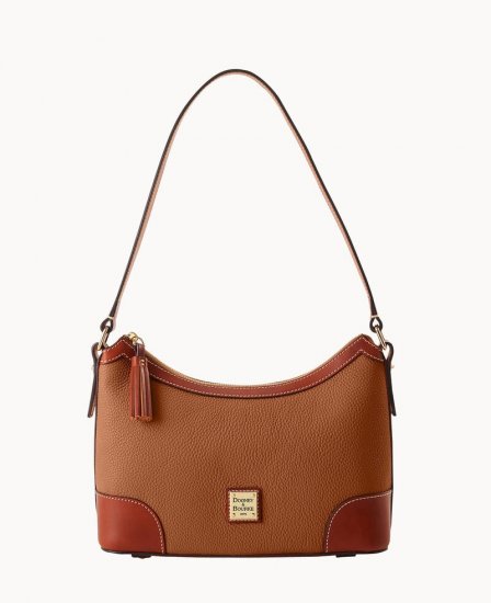 Dooney Pebble Grain Large Shoulder Bag Caramel ID-oJPPL1Xs - Click Image to Close