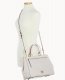 Dooney Saffiano Zip Satchel Ecru ID-0nP9JiUU