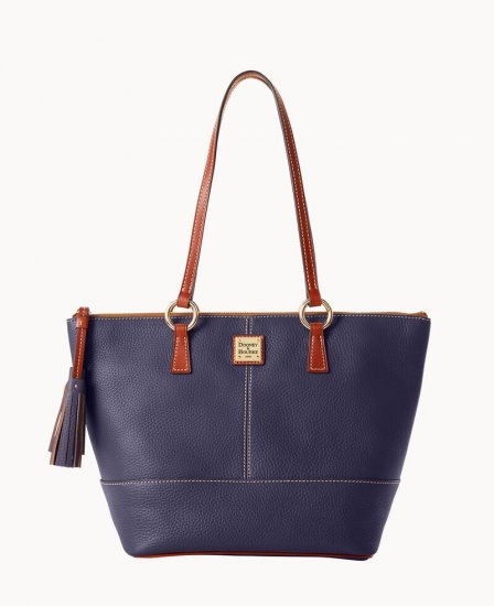 Dooney Pebble Grain Small Tobi Tote Midnight Blue ID-kFmSxhQE - Click Image to Close