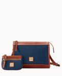 Dooney Pebble Grain Zip Crossbody With Small Coin Case Jeans ID-9HviTqFQ