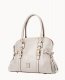 Dooney Florentine Domed Buckle Satchel Ecru ID-zuHpYIPG