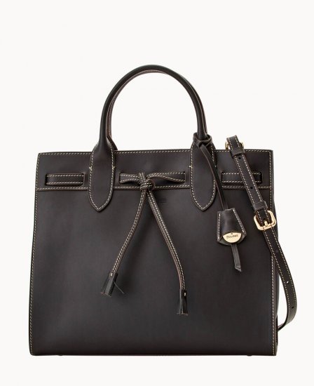 Dooney Alto Tassel Tote Black ID-YLXxBxOv - Click Image to Close