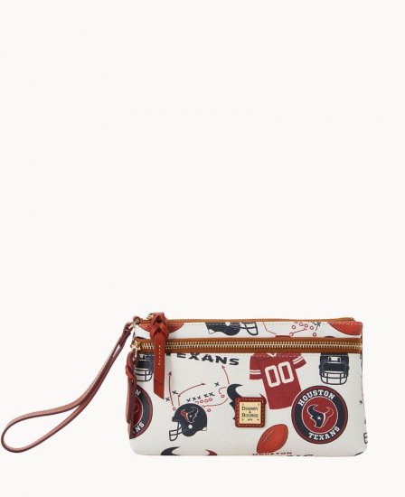 Dooney NFL Texans Double Zip Wristlet Houston Texans ID-uTydvZob - Click Image to Close