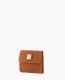 Dooney Pebble Grain Small Flap Credit Card Wallet Caramel ID-hXBsokPI