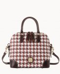 Dooney Houndstooth Domed Satchel Brick ID-TXcAmZdO