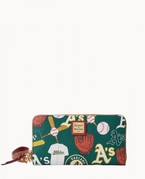 Dooney MLB Athletics Large Zip Around Wristlet Athletics ID-bCKaI3t5