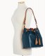 Dooney Wexford Leather Tasha Drawstring Midnight Blue ID-OJ62l8hB