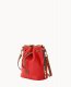 Dooney Pebble Grain Small Drawstring Red ID-8L7MgGEB