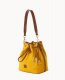 Dooney Pebble Grain Drawstring Mustard ID-XbeC5A3s