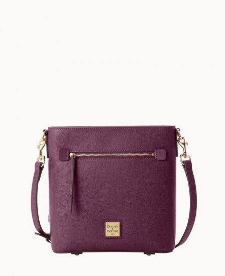 Dooney Saffiano Zip Crossbody Plum Wine ID-d3ctQxSI - Click Image to Close