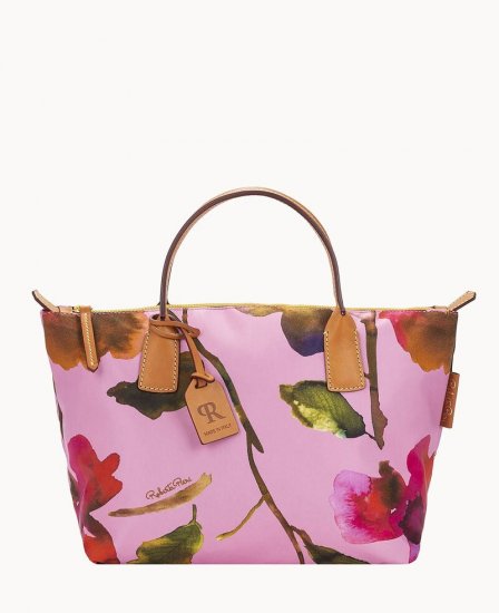 Dooney Roberta Pieri Flower Classic Small Robertina Tote Light Pink ID-8SqHMGZr - Click Image to Close