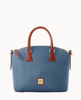 Dooney Pebble Grain Domed Satchel Jeans ID-DKNpfVYx