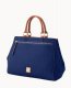 Dooney Ostrich Zip Satchel Navy ID-IiUf7ygc