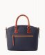 Dooney Pebble Grain Domed Satchel Midnight Blue ID-NrJd2h5I