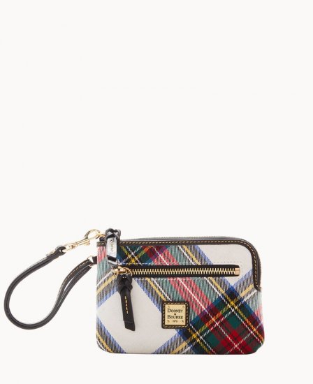 Dooney Tartan Zip Around Wristlet White ID-GZUcOdyZ - Click Image to Close