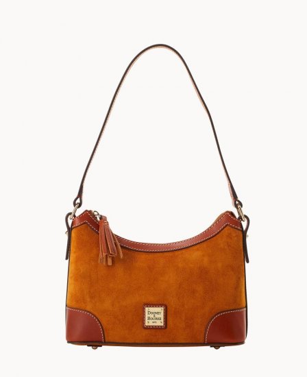 Dooney Suede Shoulder Bag Honey ID-vAoaRJ3n - Click Image to Close