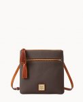 Dooney Pebble Grain Double Zip Tassel Crossbody Brown Tmoro ID-lCmEL7tg