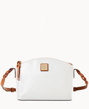 Dooney Wexford Leather Penny Crossbody White ID-mDW4O5N8