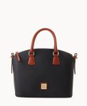 Dooney Pebble Grain Domed Satchel Black ID-9oVQnyJJ