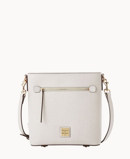 Dooney Saffiano Zip Crossbody Ecru ID-R1U23cxy - Click Image to Close