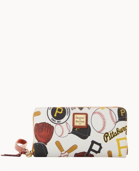 Dooney MLB Pirates Large Zip Around Wristlet PIRATES ID-LBmo5cMt - Click Image to Close